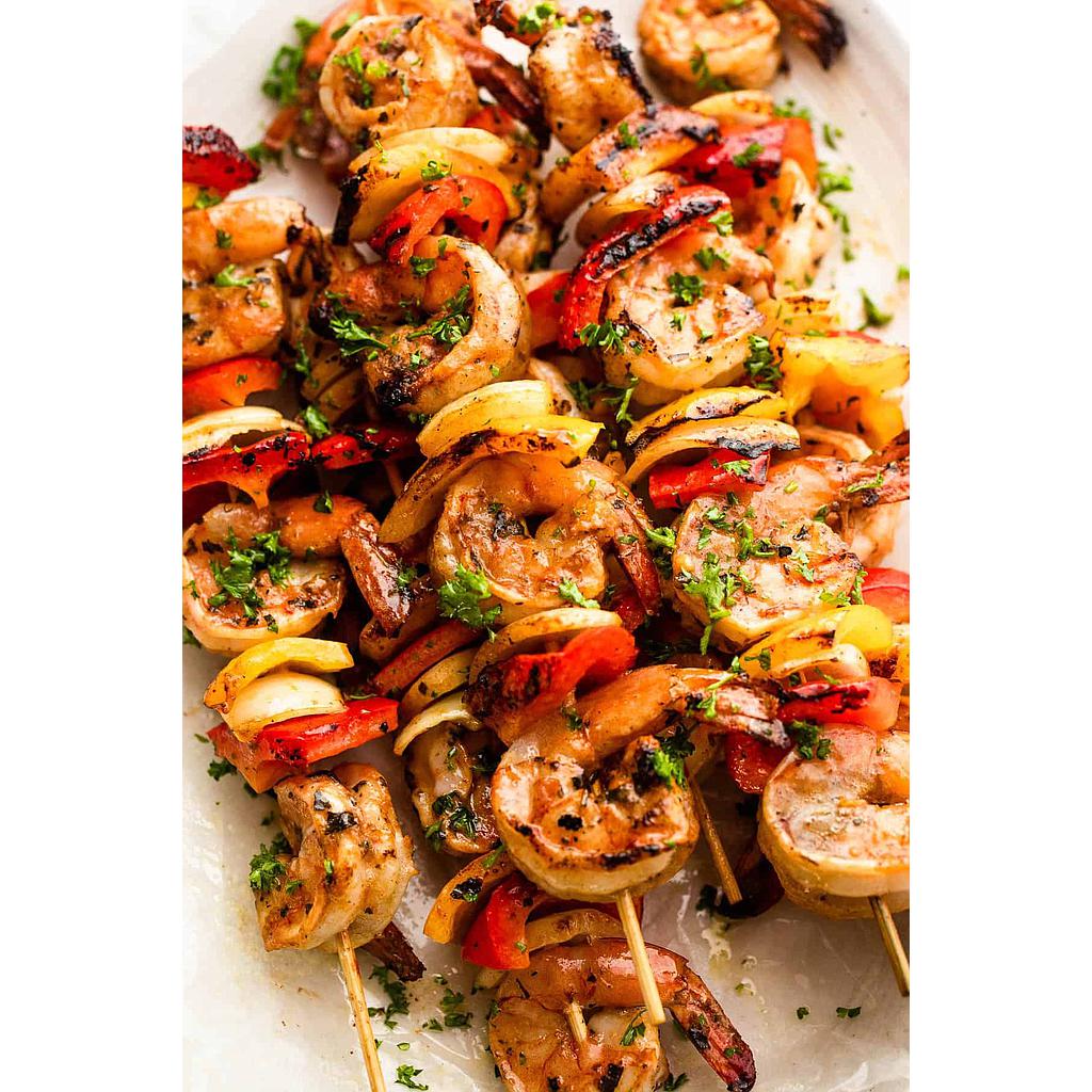 Brochettes de crevettes