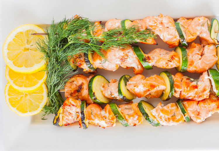 Brochettes de poissons